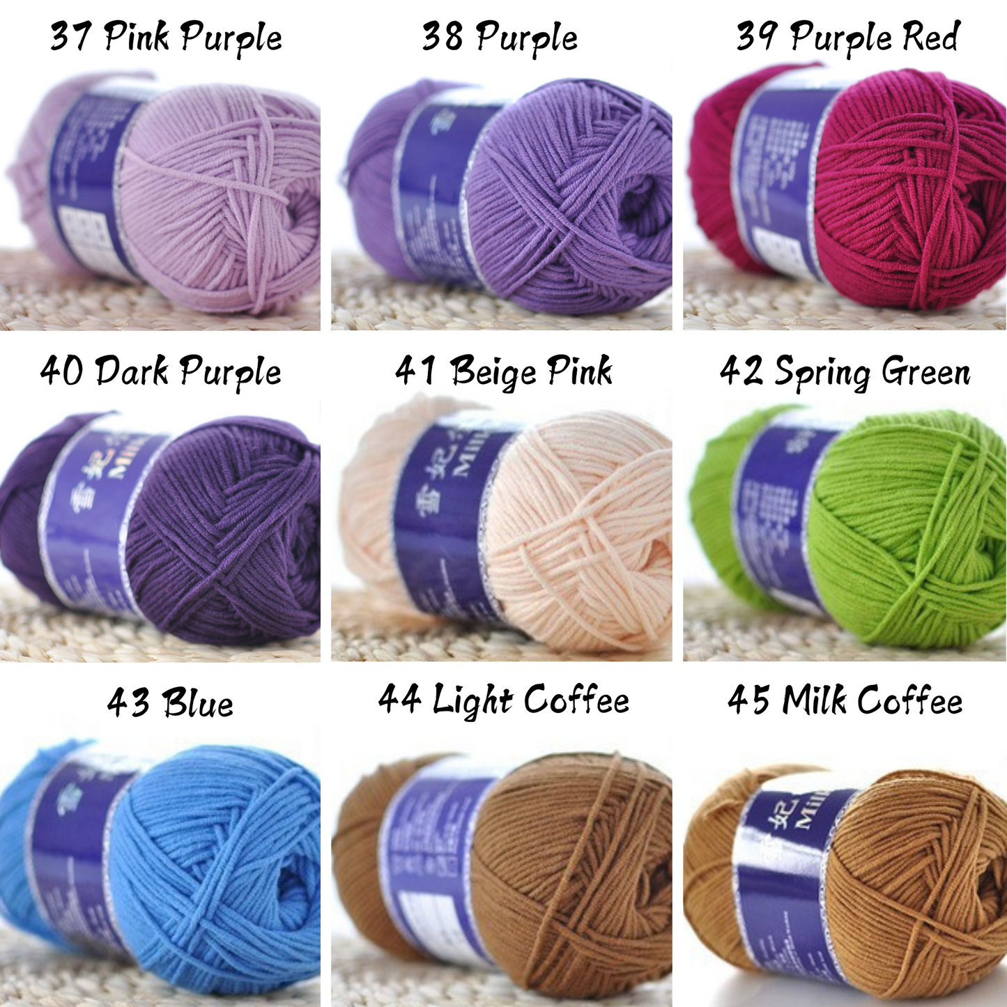 5-Ply Milk Cotton Yarn (100g) – Milk Cotton Yarn for Crocheting and Knitting