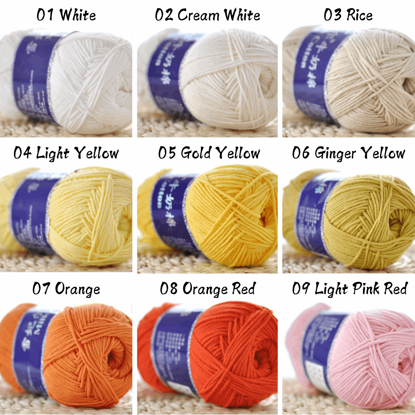 5-Ply Milk Cotton Yarn (100g) – Milk Cotton Yarn for Crocheting and Knitting