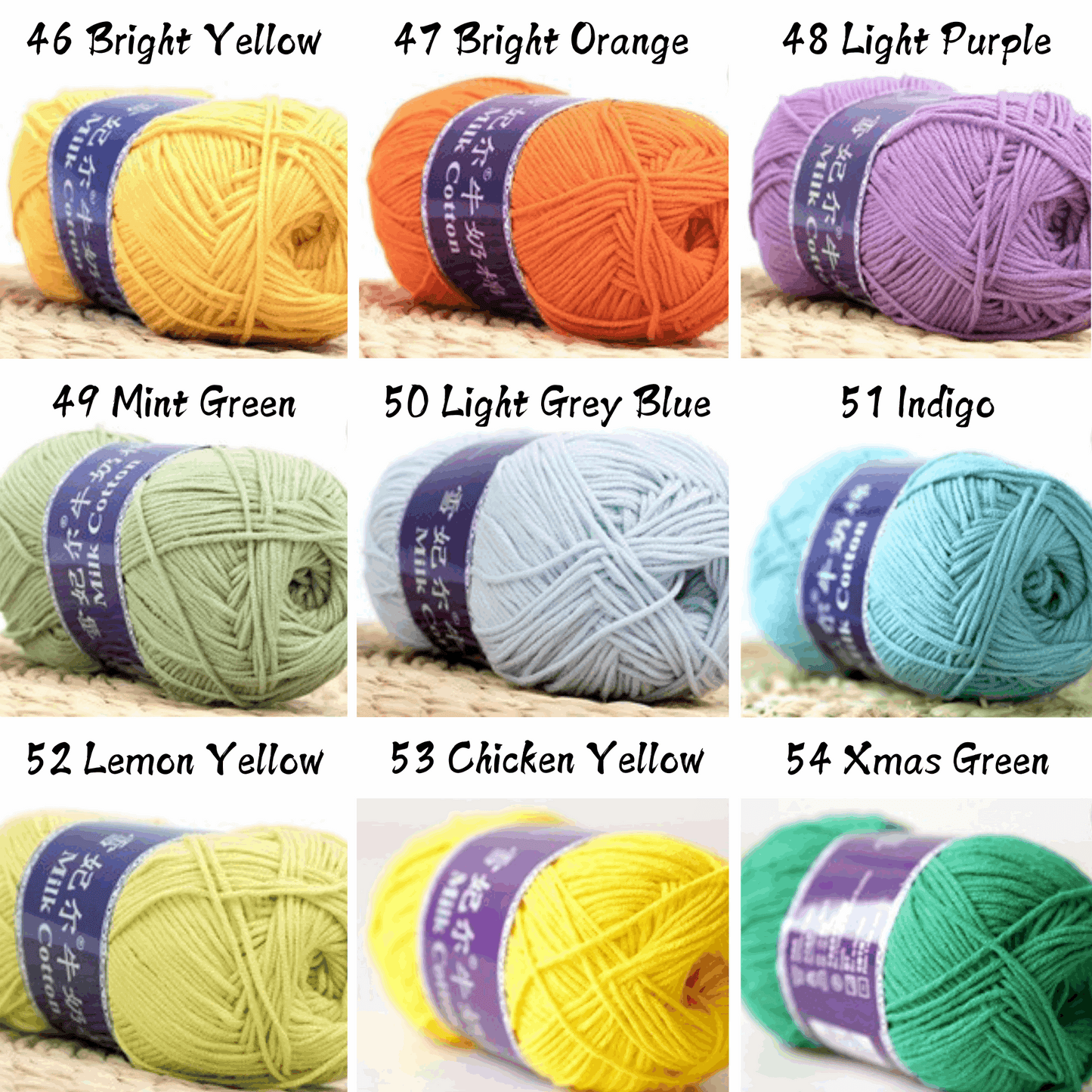 5-Ply Milk Cotton Yarn (100g) – Milk Cotton Yarn for Crocheting and Knitting