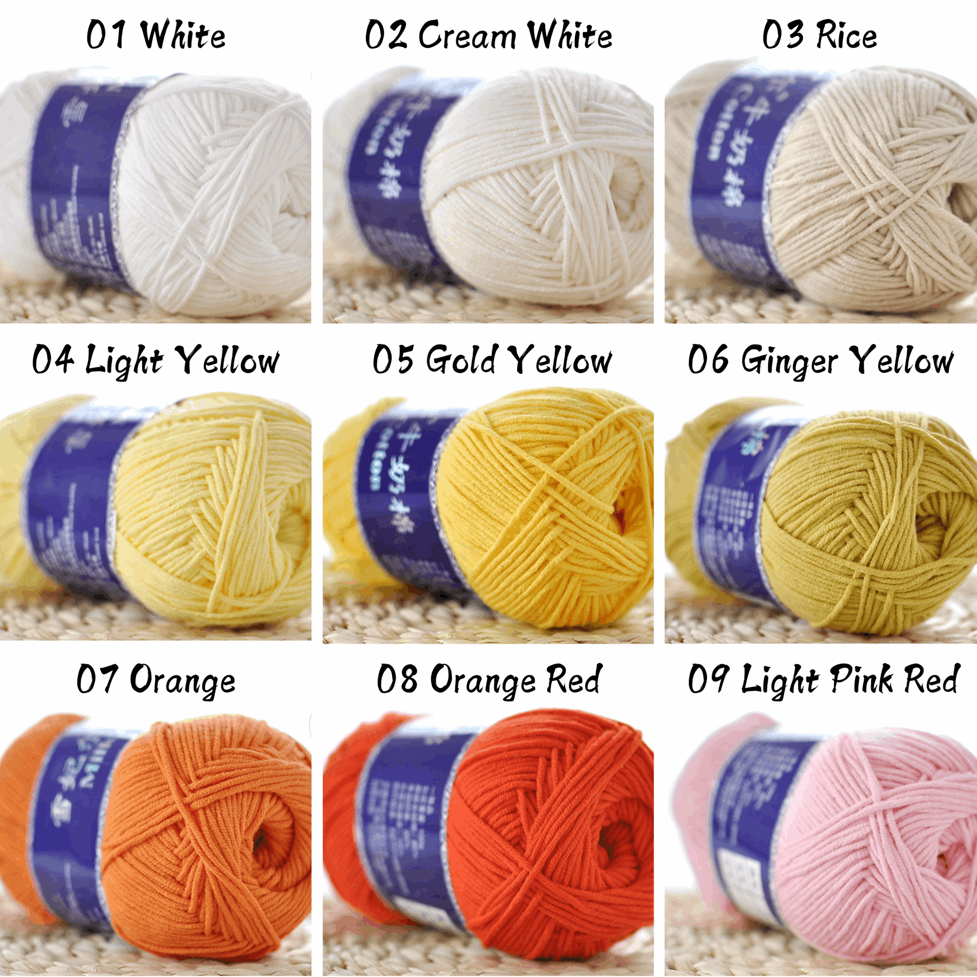 5-Ply Milk Cotton Yarn (100g) – Milk Cotton Yarn for Crocheting and Knitting