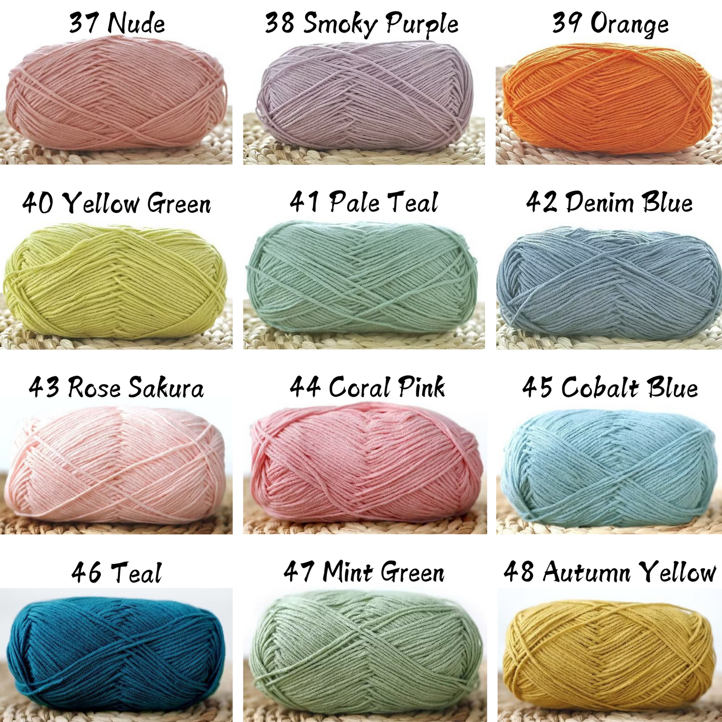 4-Ply Milk Cotton Yarn (40g) – Milk Cotton Yarn for Crocheting and Knitting