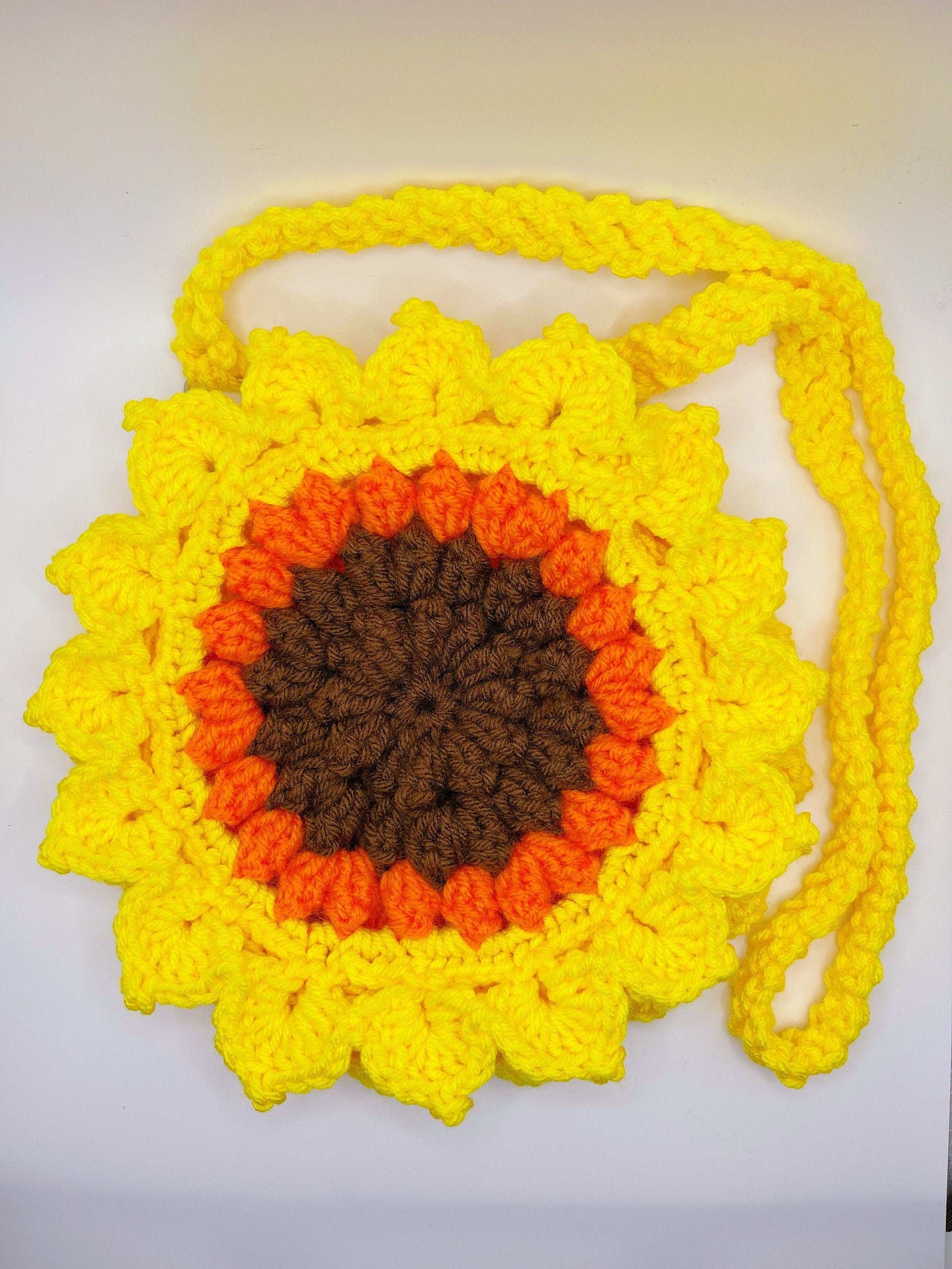 Finished Crochet Sunflower Bag